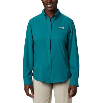 Columbia PFG Tamiami II Long Sleeve, Camisa Verdes Claro Para Mujer | 260541-BSY